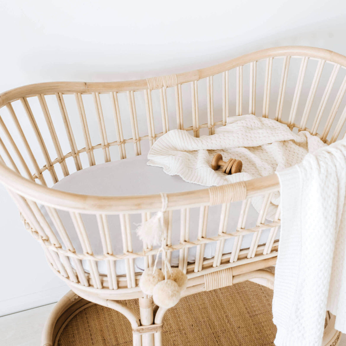 Stone Grey Bassinet Sheet / Change Pad Cover