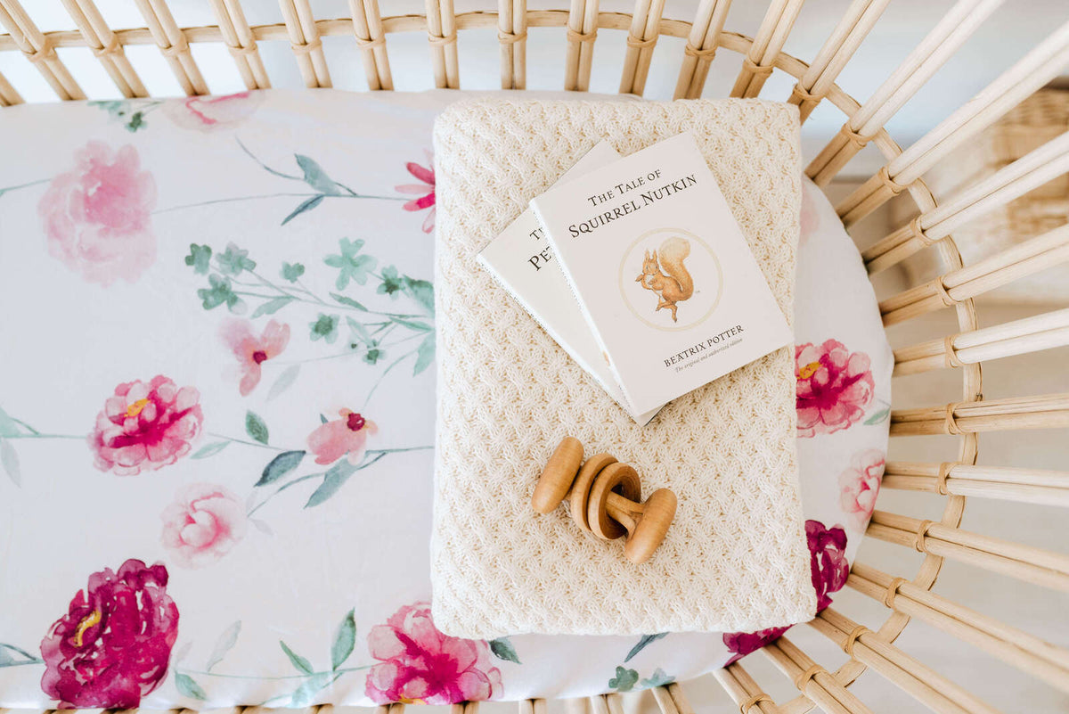 Wanderlust Floral Bassinet Sheet / Change Pad Cover