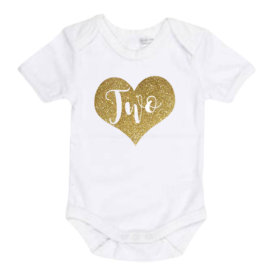 Heart Two - Gold - Lullaby Lane Design