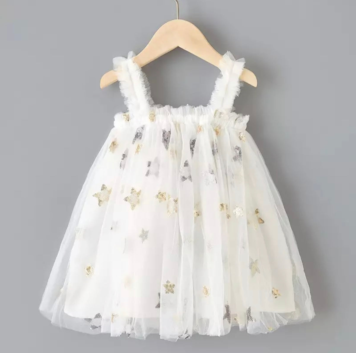 Tulle Star Dreams Dress in White