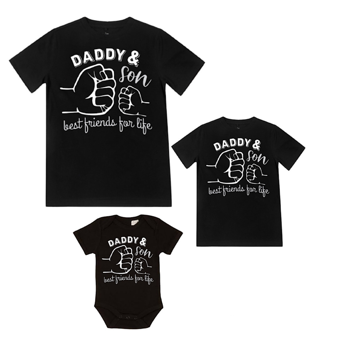 Daddy & Son - Matching Shirts - Black