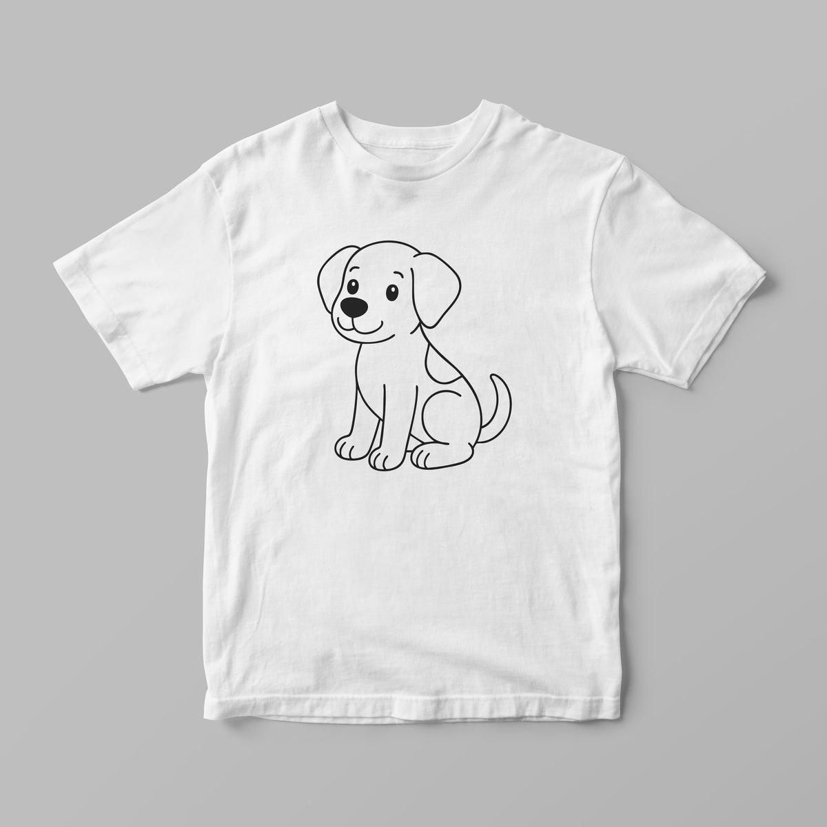 Colouring-In T-Shirt for Kids – Dog + Markers | Lullaby Lane