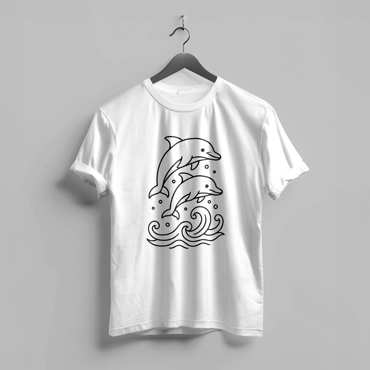 Colouring-In T-Shirt for Kids – Dolphins + Markers | Lullaby Lane