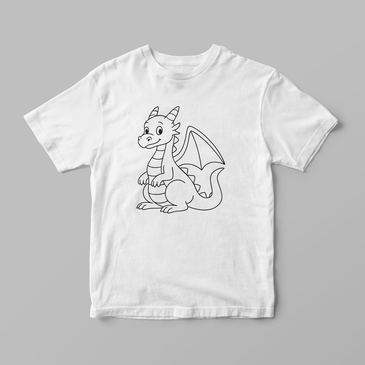 Colouring-In T-Shirt for Kids – Dragon + Markers | Lullaby Lane