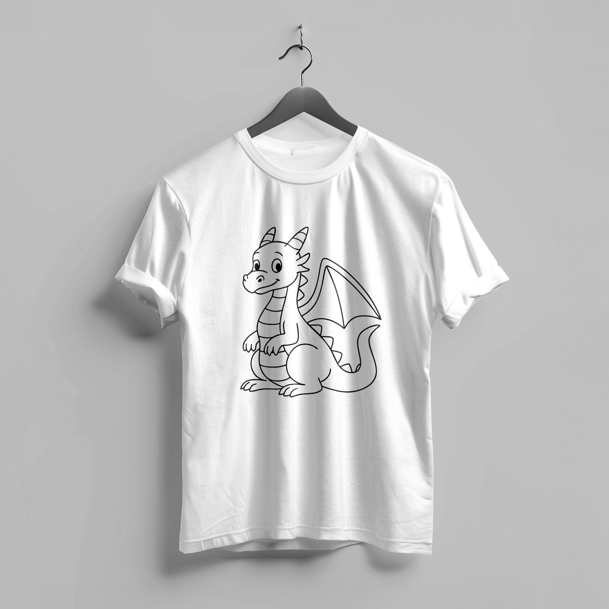 Colouring-In T-Shirt for Kids – Dragon + Markers | Lullaby Lane