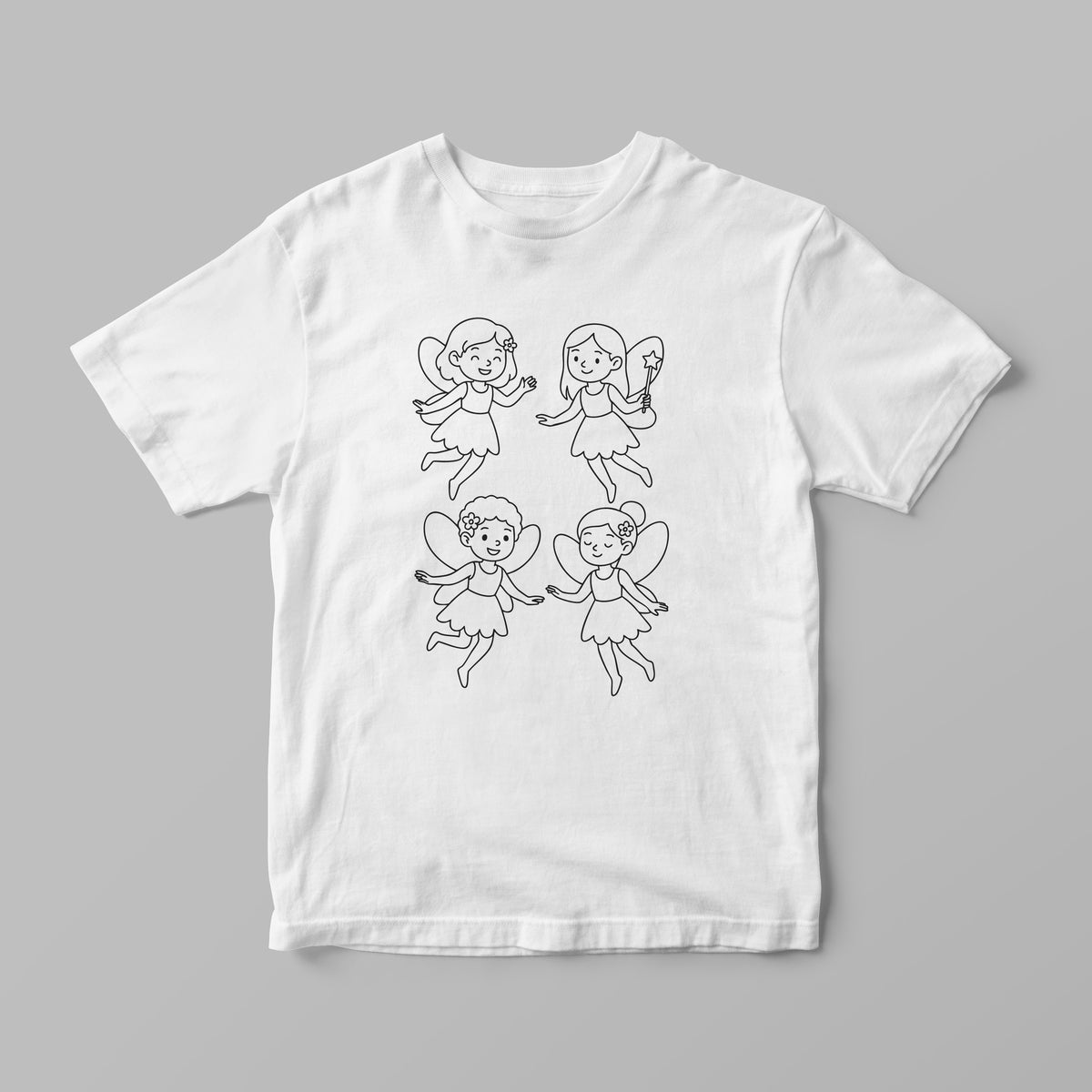 Colouring-In T-Shirt for Kids – Fairies + Markers | Lullaby Lane