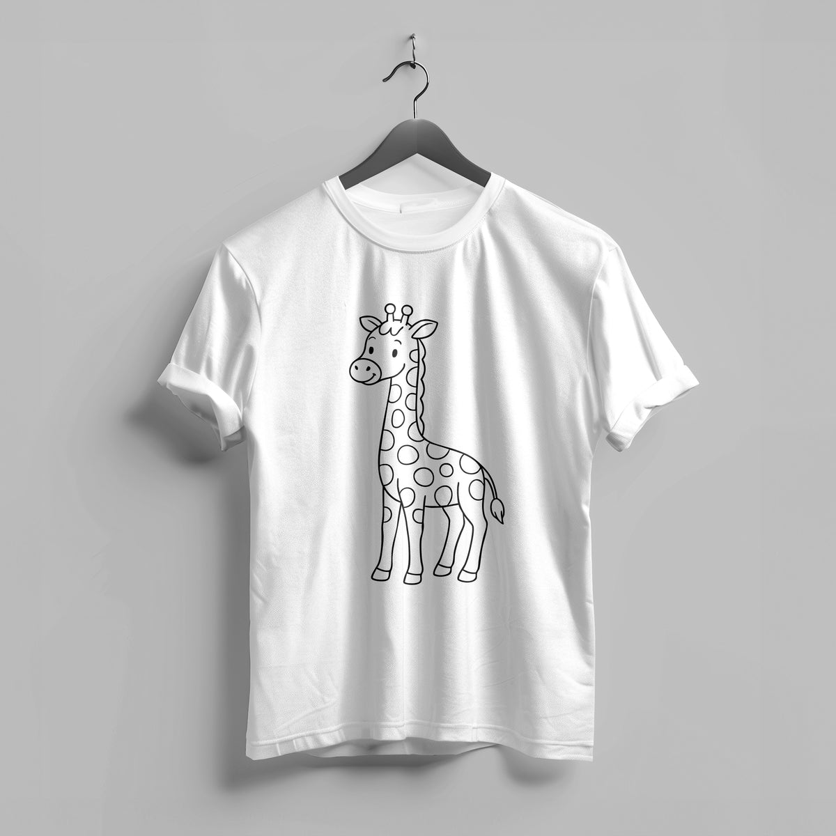 Colouring-In T-Shirt for Kids – Giraffe + Markers | Lullaby Lane