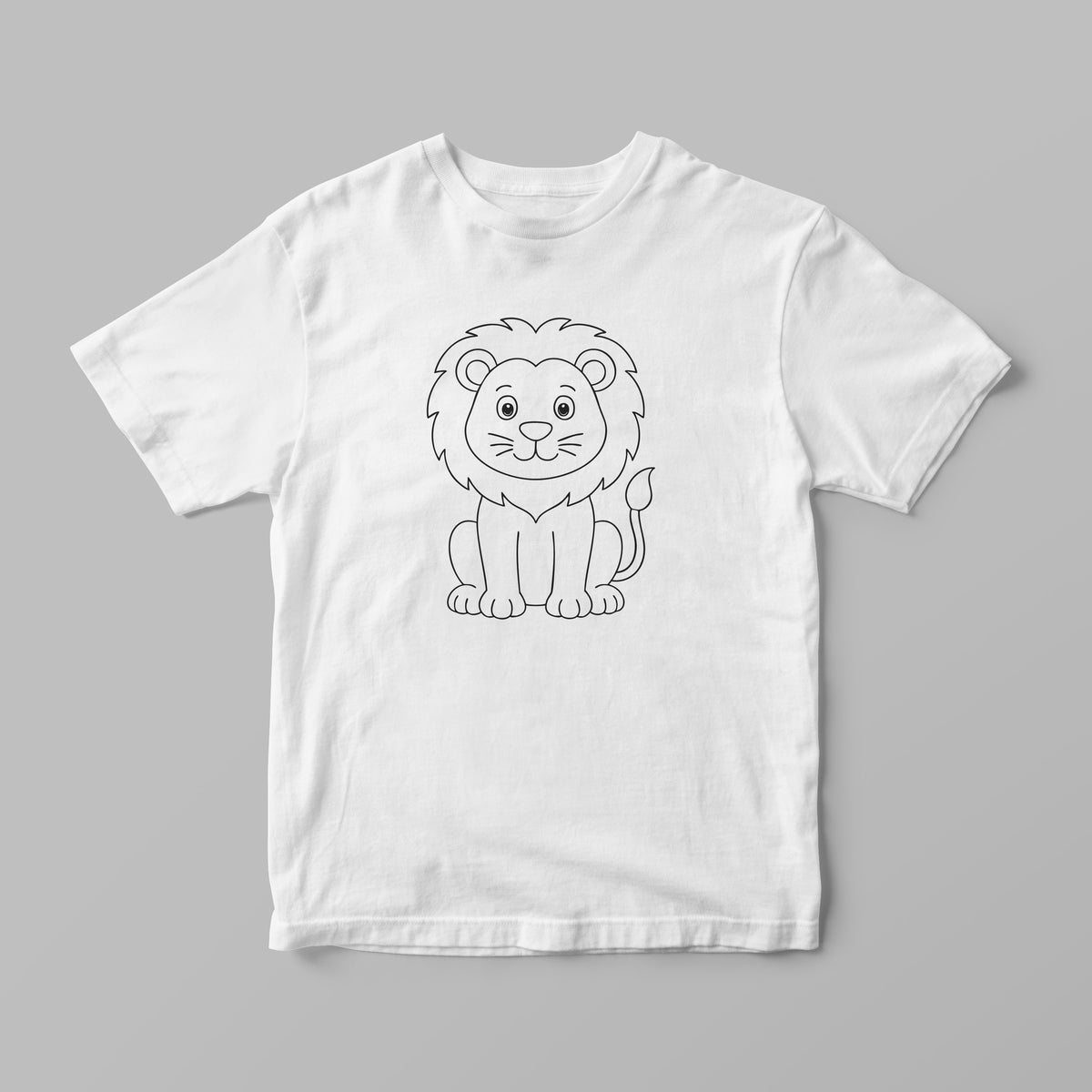 Colouring-In T-Shirt for Kids – Lion + Markers | Lullaby Lane