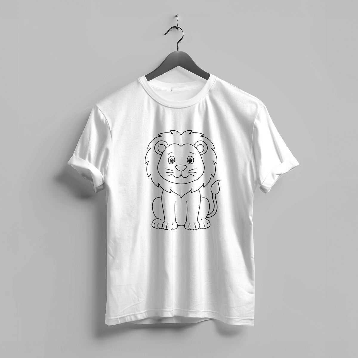 Colouring-In T-Shirt for Kids – Lion + Markers | Lullaby Lane