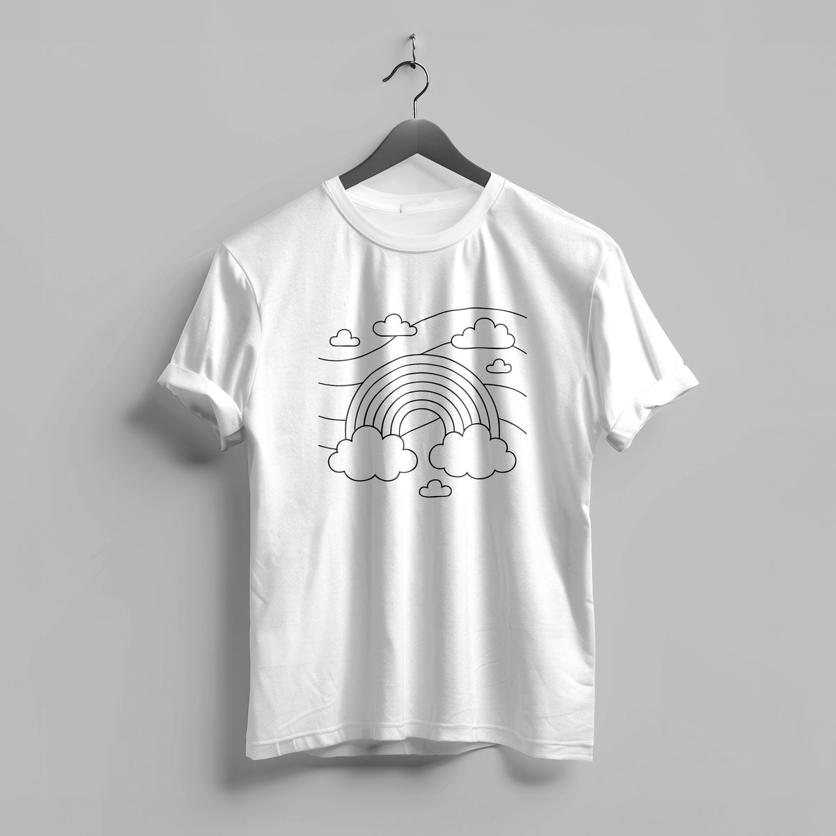 Colouring-In T-Shirt for Kids – Rainbows + Markers | Lullaby Lane