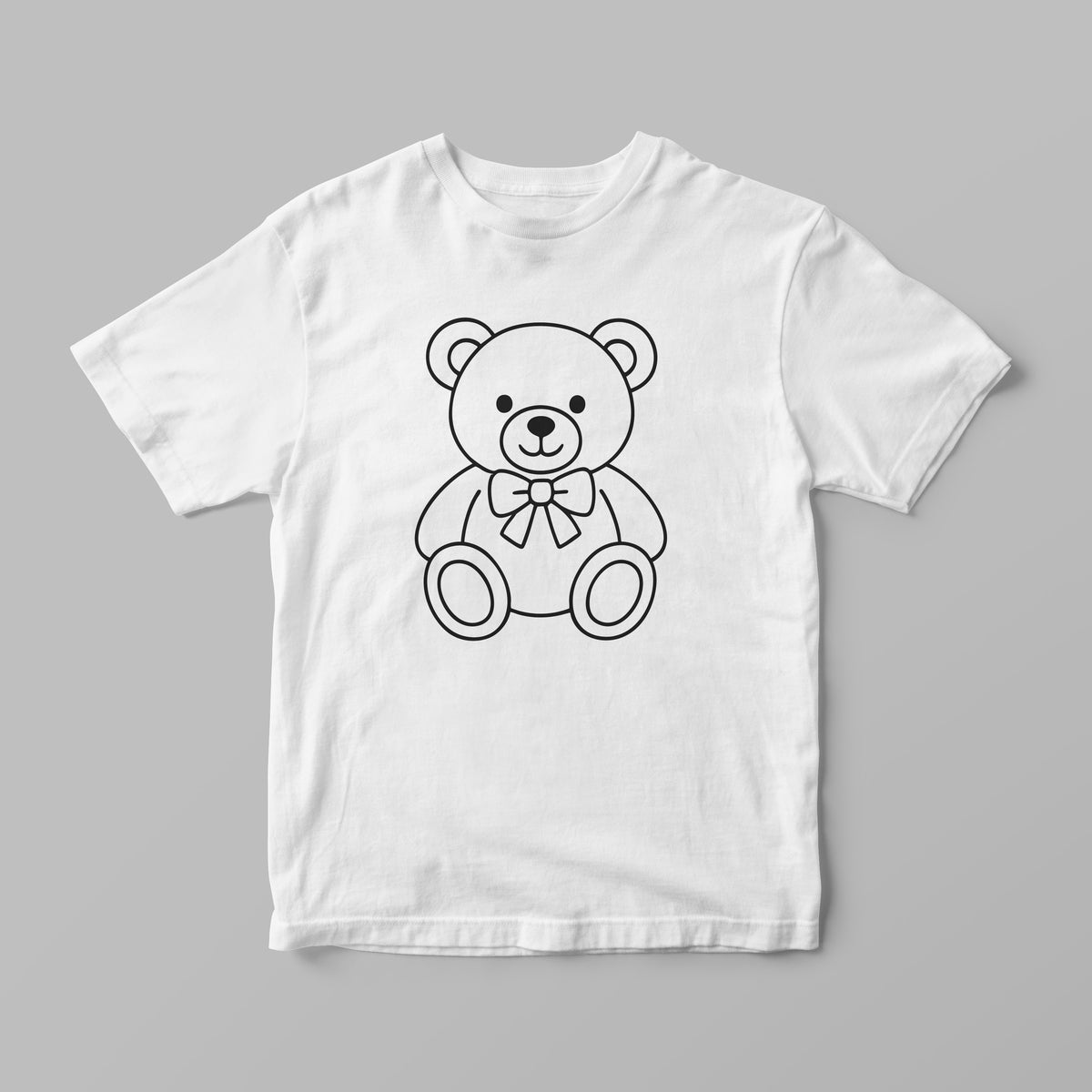 Colouring-In T-Shirt for Kids – Teddy Bear + Markers | Lullaby Lane