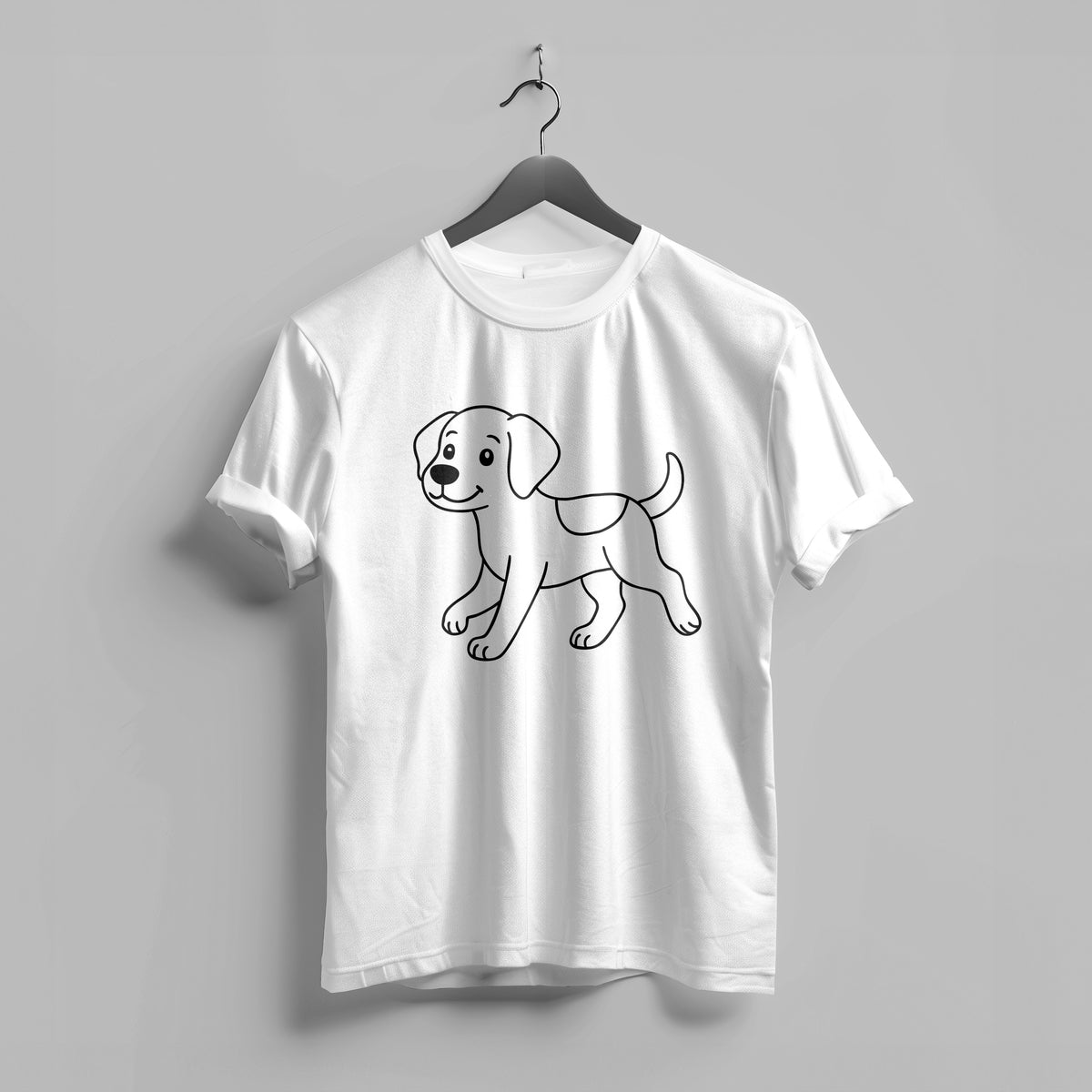 Colouring-In T-Shirt for Kids – Walking Dog + Markers | Lullaby Lane