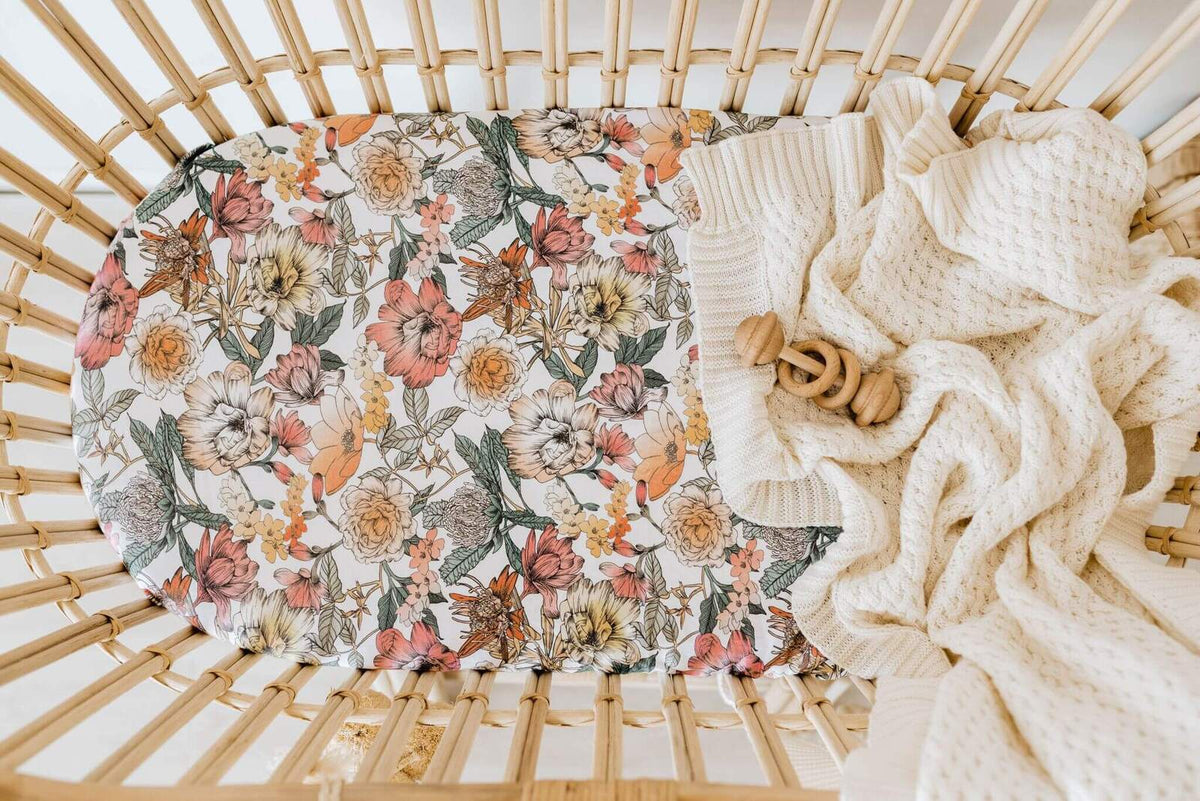 Australiana Bassinet Sheet / Change Pad Cover