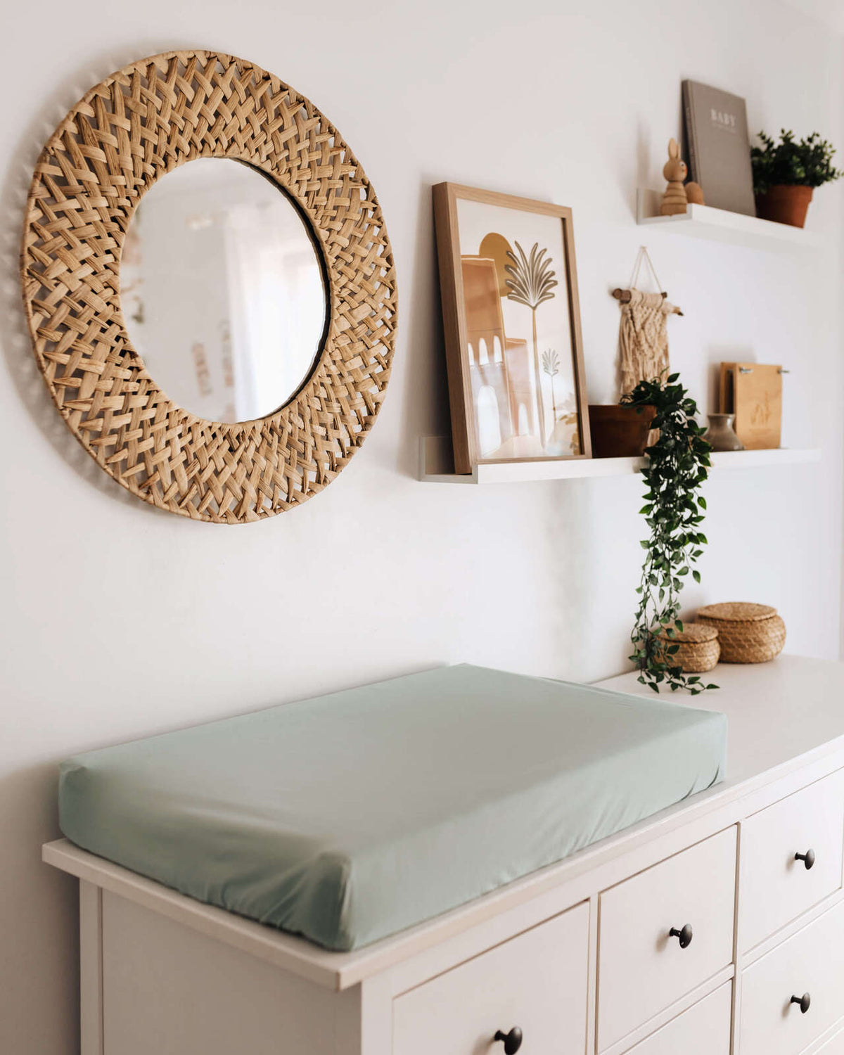 Sage Bassinet Sheet / Change Pad Cover