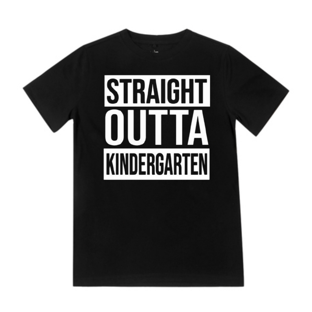 Straight Outta Kindergarten Shirt - Black