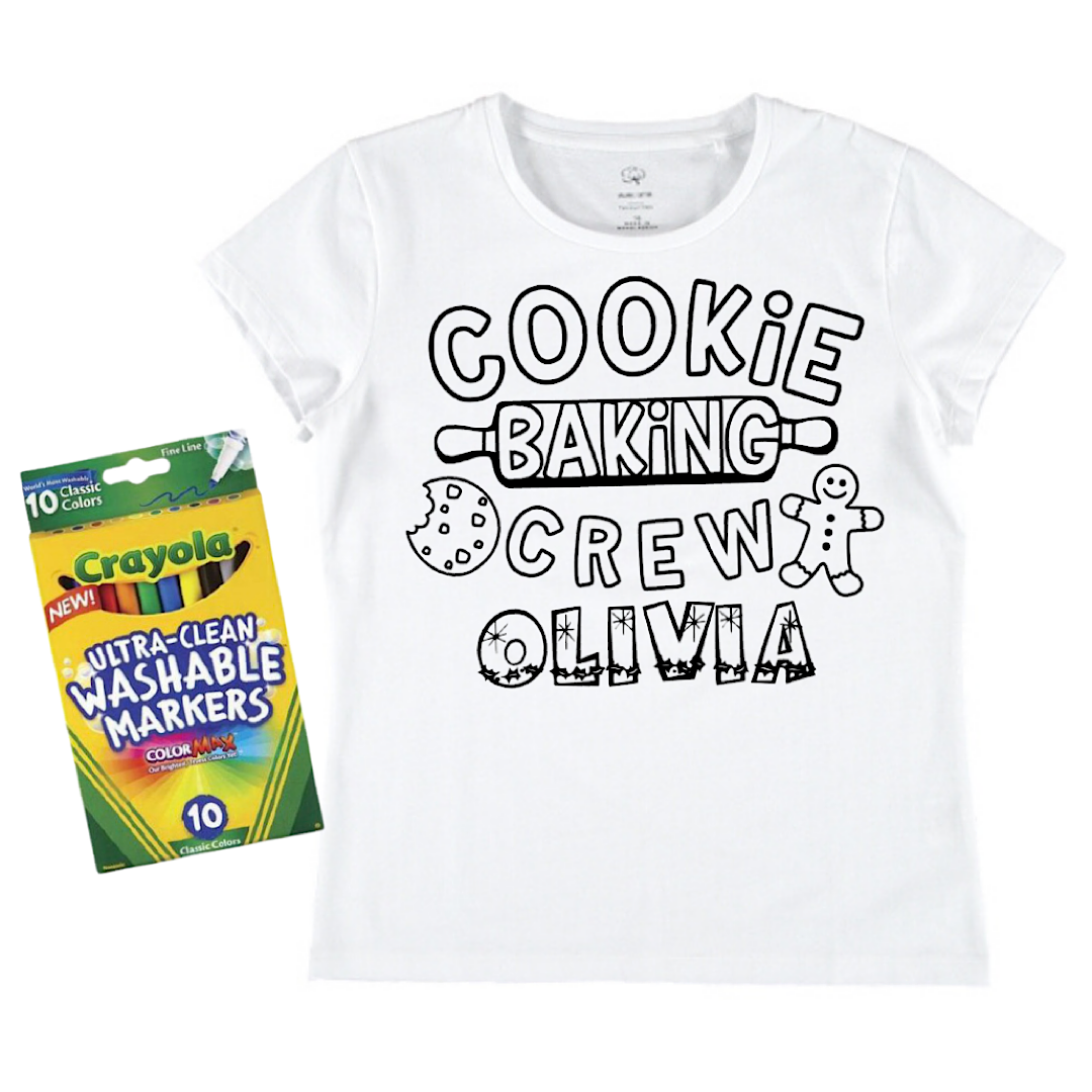 Personalised Cookie Baking Crew + Washable Markers
