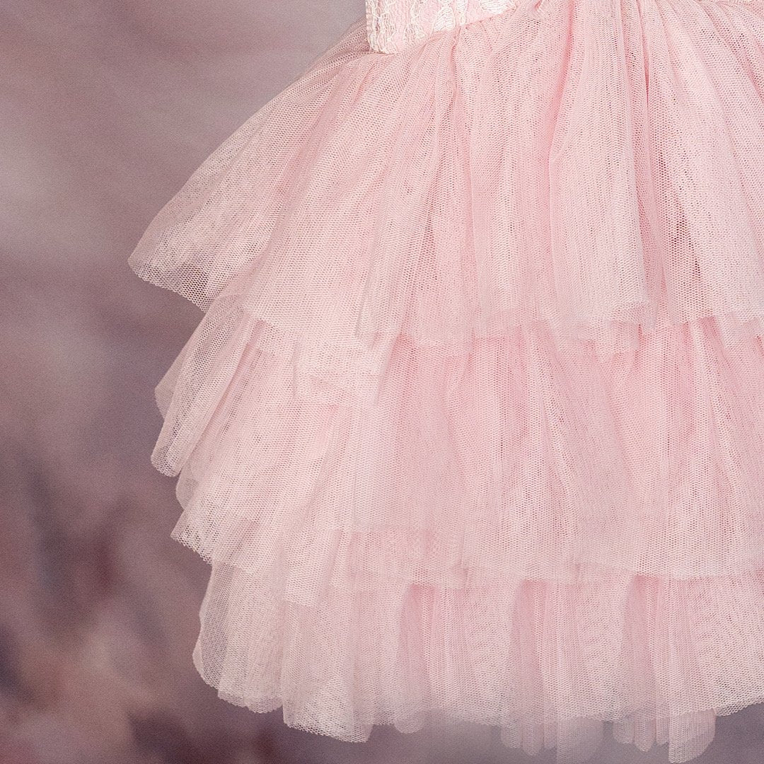 Lacey Pink Tulle Dress