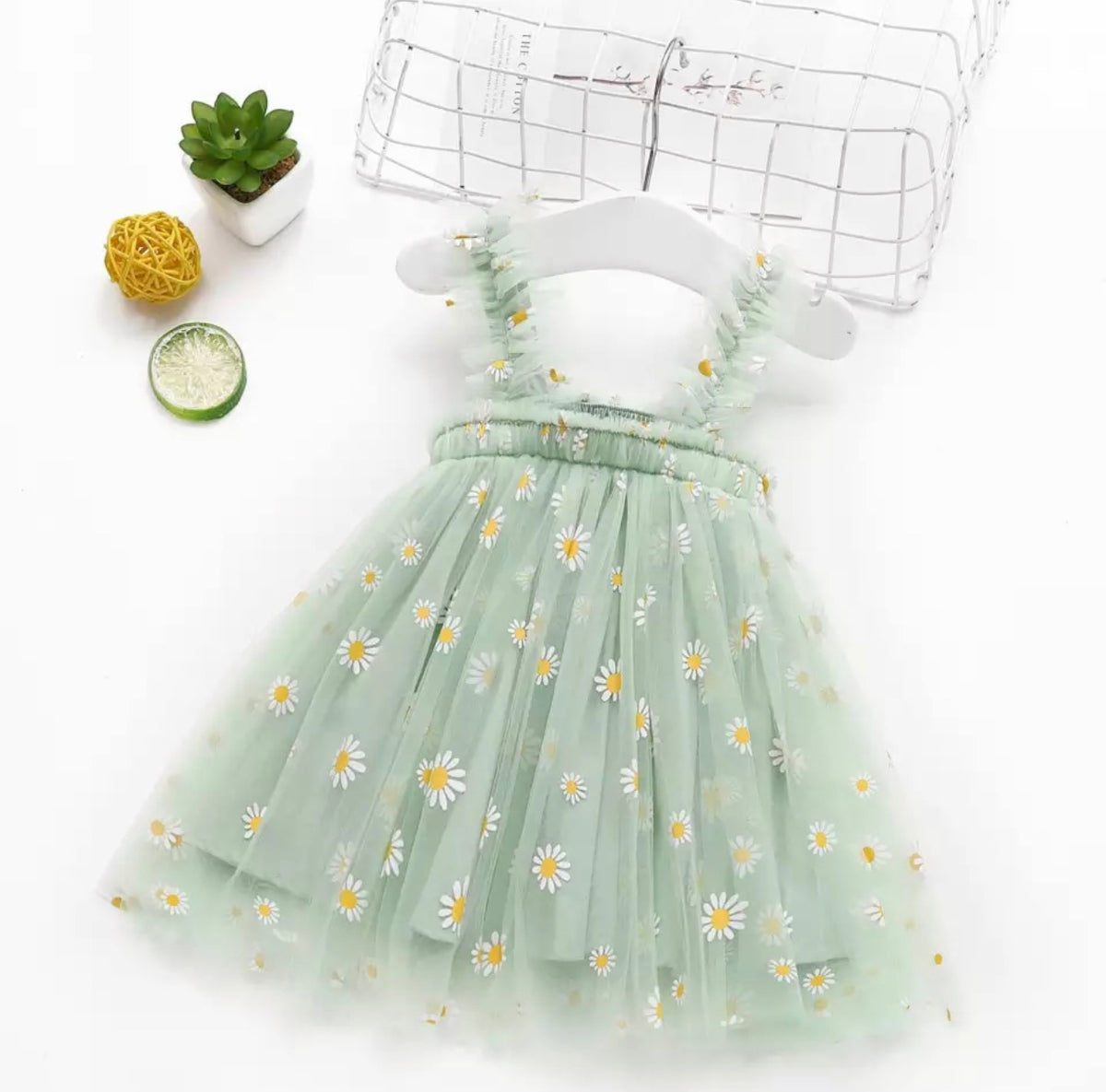 Tulle Dreams Dress in Daisy Mint