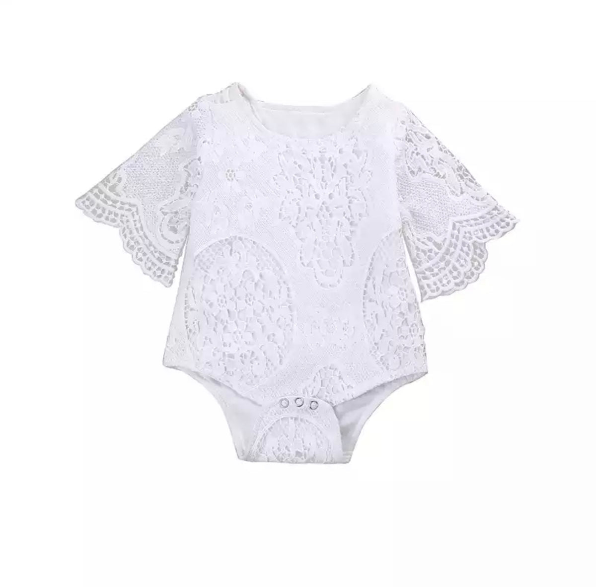 White Lace Romper - Excess Stock