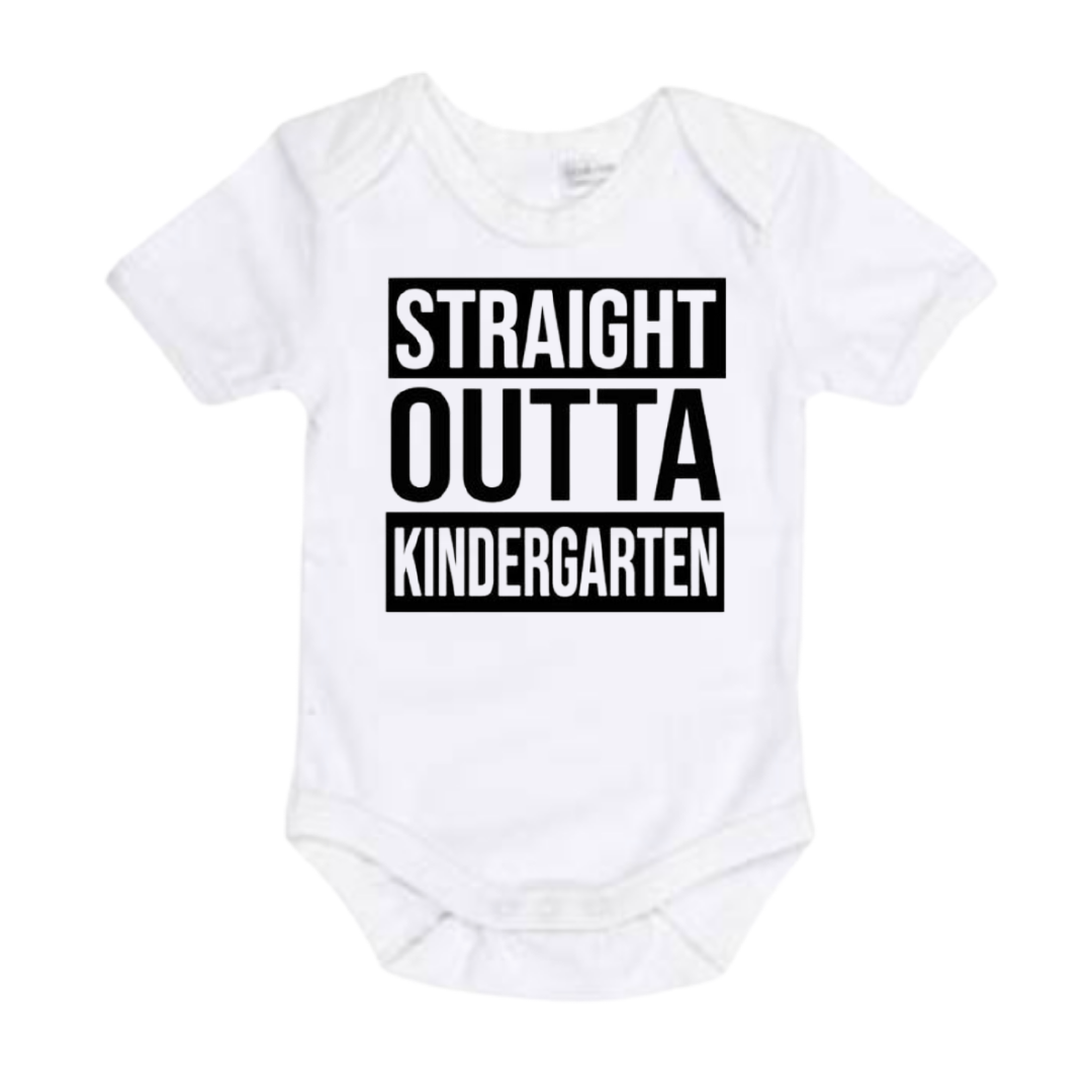 Straight Outta Kindergarten Shirt - White