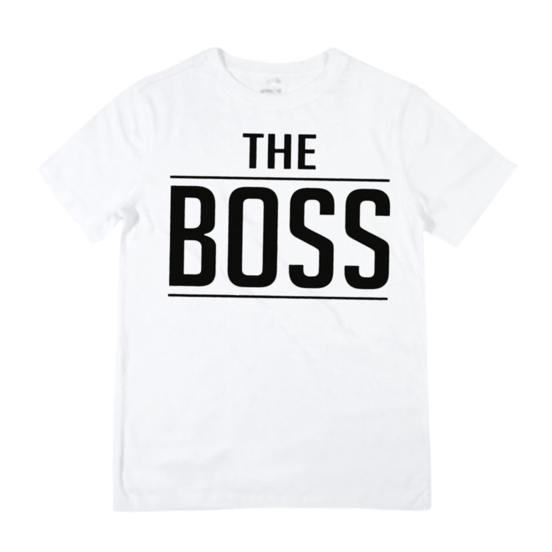 The Boss & The Real Boss - Matching Shirts - White