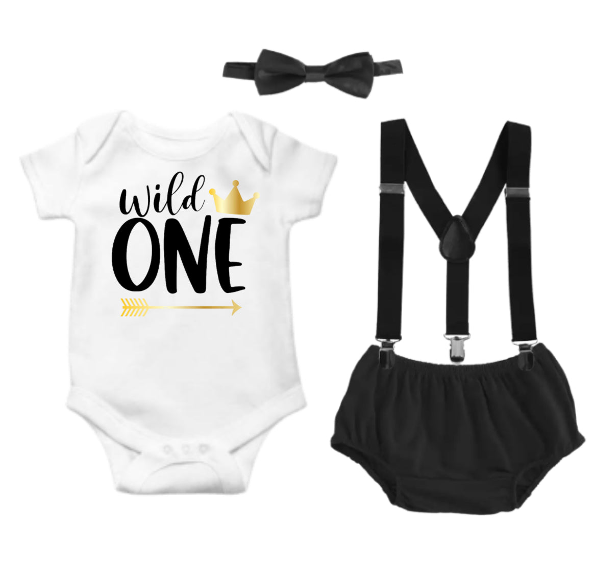 Black Wild One Boys First Birthday Set - Lullaby Lane Designs