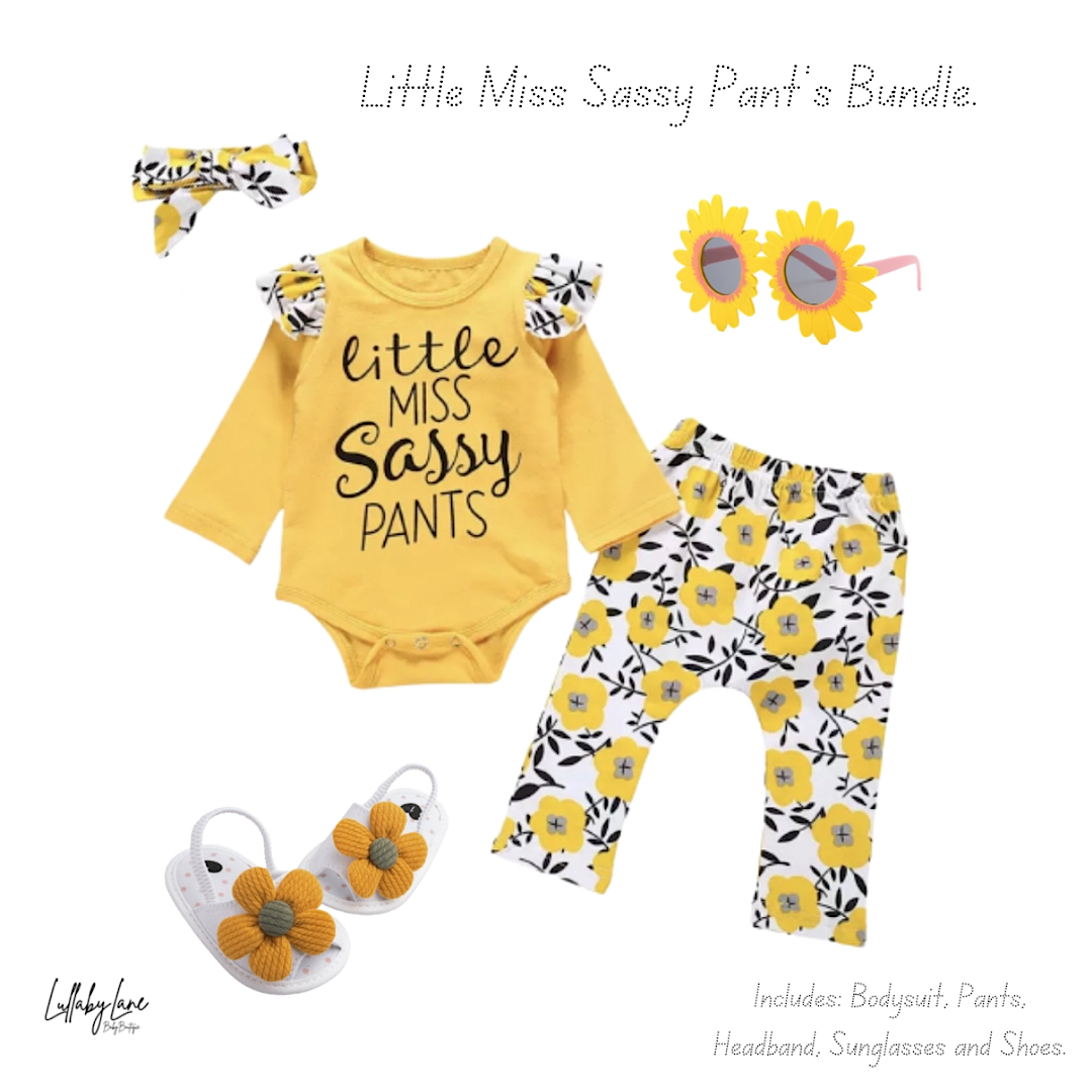 Little miss sassy hot sale pants baby outfit