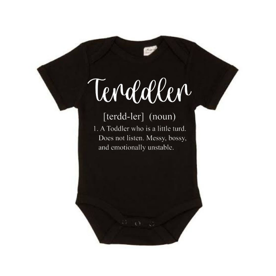 Terddler Shirt / Bodysuit -  Lullaby Lane Design - Black