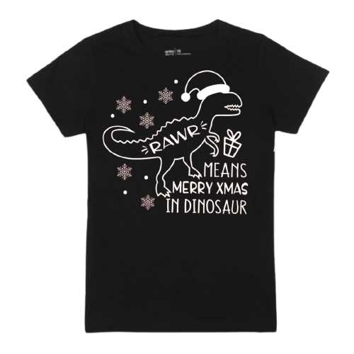 RAWR Means Merry Xmas in Dinosaur Shirt 🎄 Lullaby Lane Design