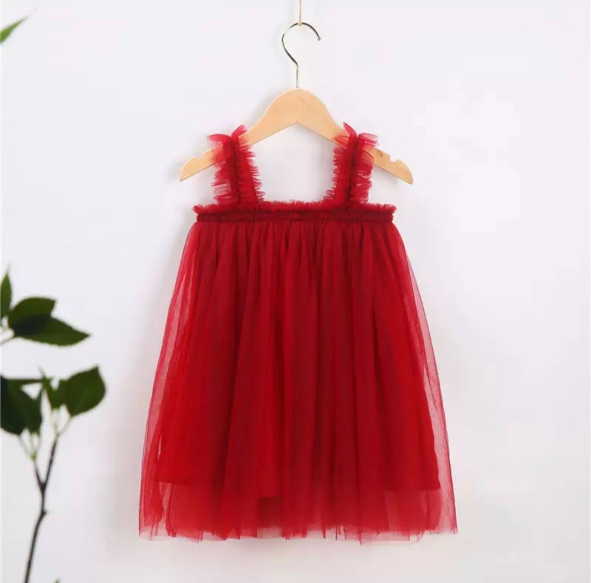 Tulle Dreams Dress in Ruby Red