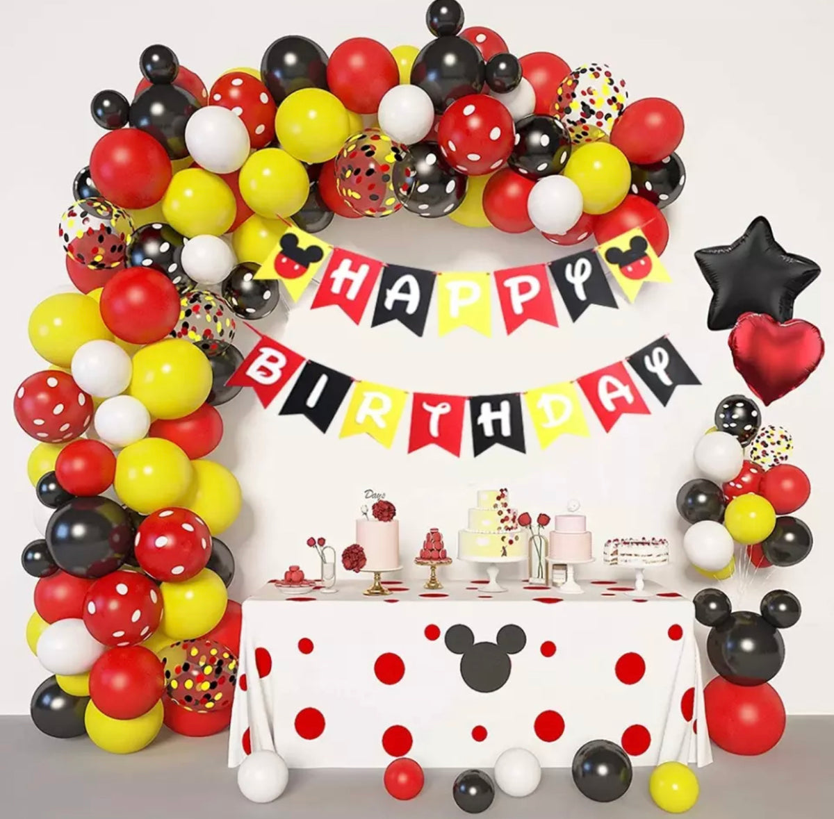 Mickey Mouse Red Balloon Garland Kit