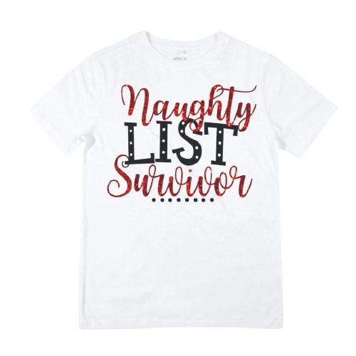 Naughty List Survivor Shirt🎄 Lullaby Lane Design