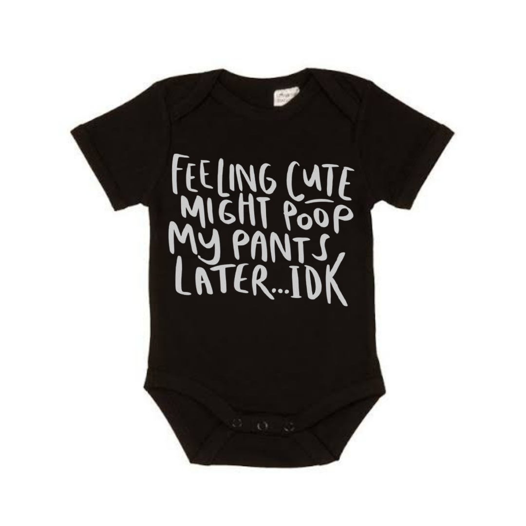 Feeling Cute IDK Bodysuit - Black
