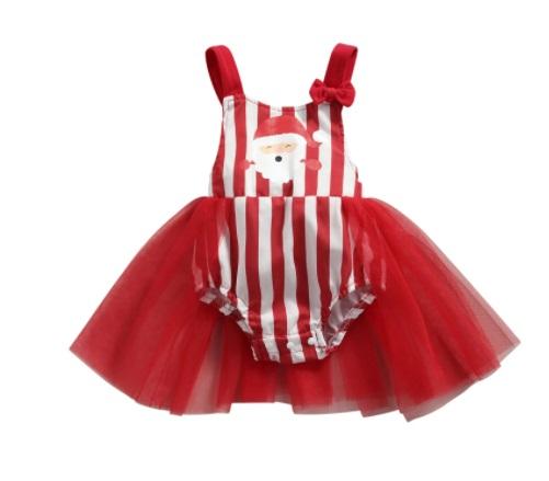 Candy Cane Santa Tutu Romper