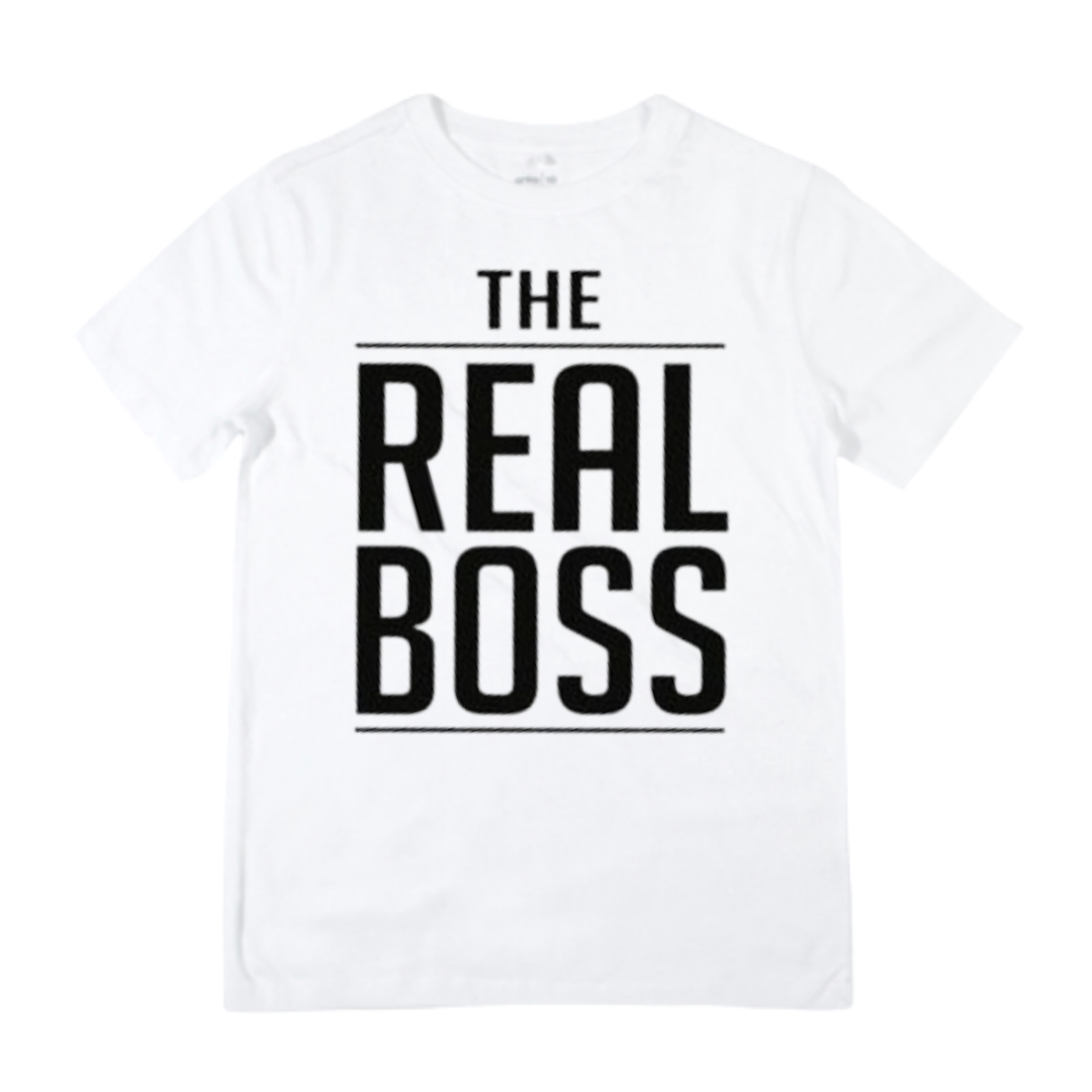 The Boss & The Real Boss - Matching Shirts - White