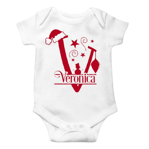 Red Personalised Christmas Bodysuit 🎄 Lullaby Lane Design