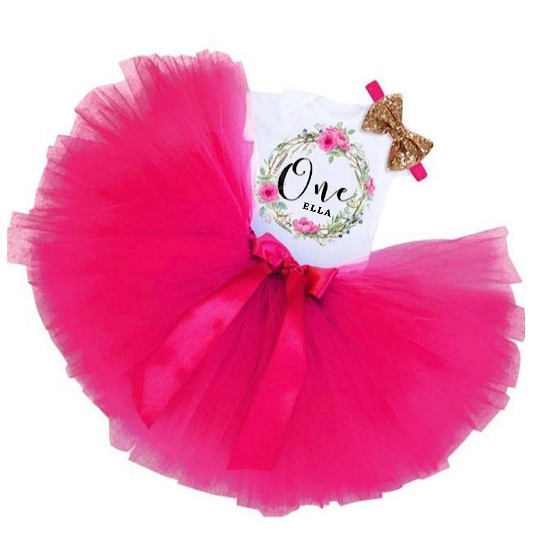 Pink Flower Birthday Dress