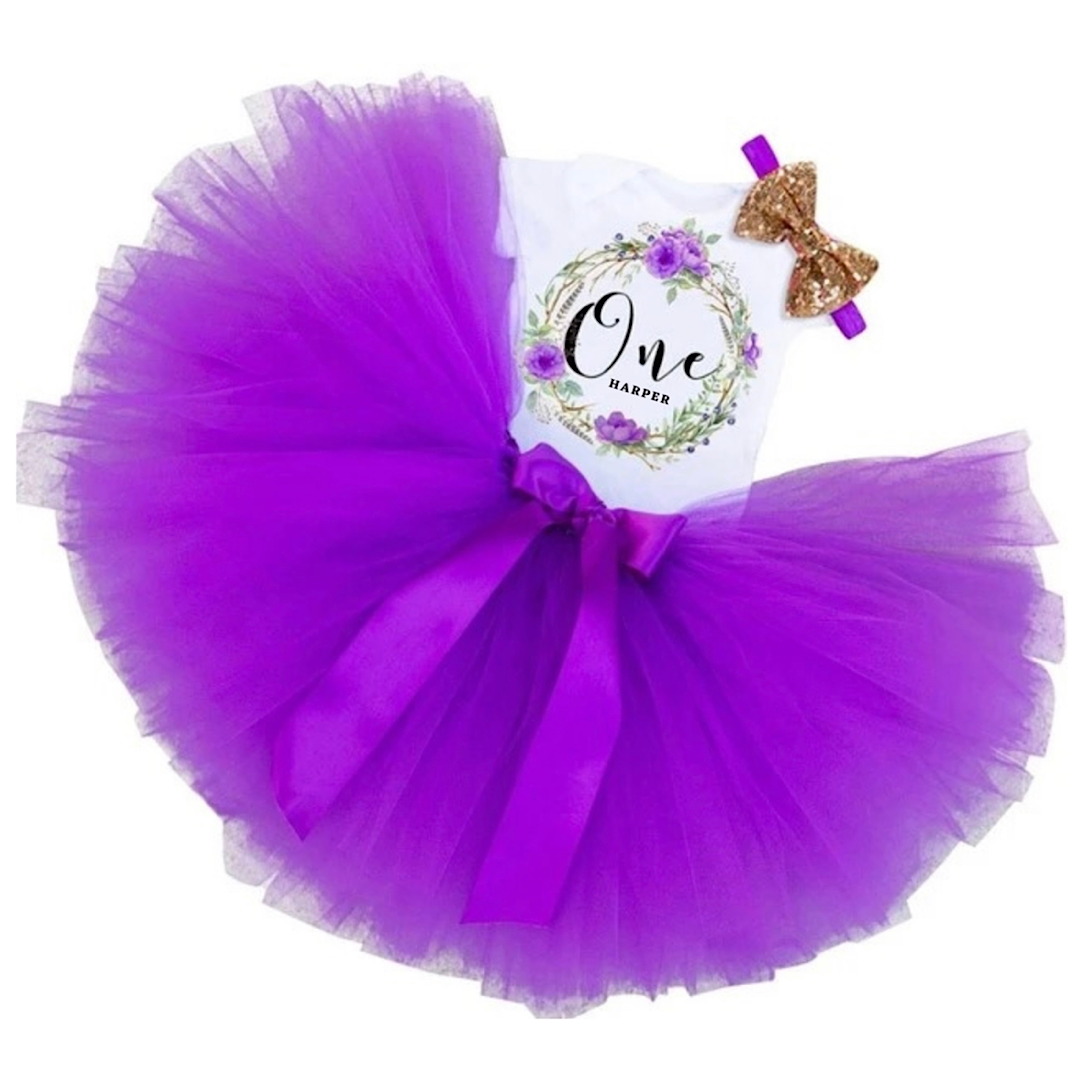 Purple Flower Birthday Dress