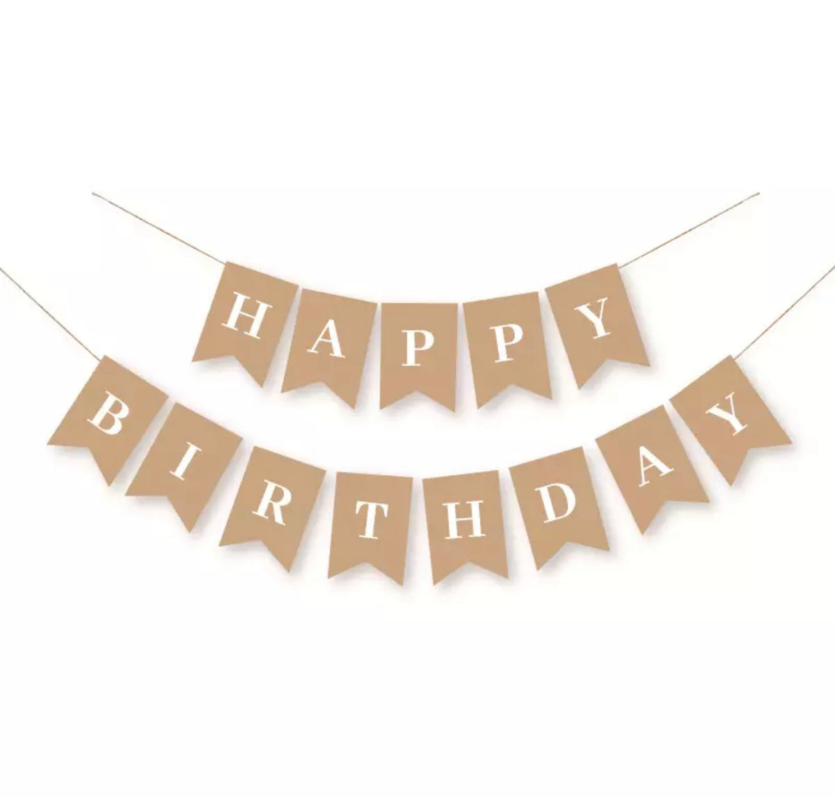 Natural Happy Birthday Party Banner