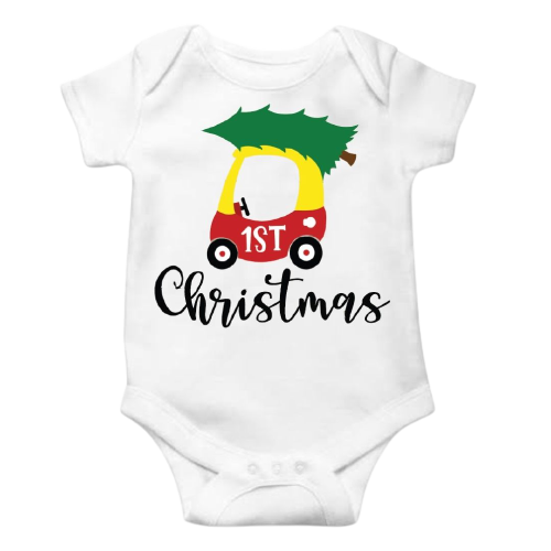 Tikes 1st Christmas Bodysuit 🎄 Lullaby Lane Design