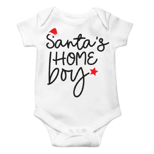 Santa’s Home Boy Bodysuit 🎄 Lullaby Lane Design
