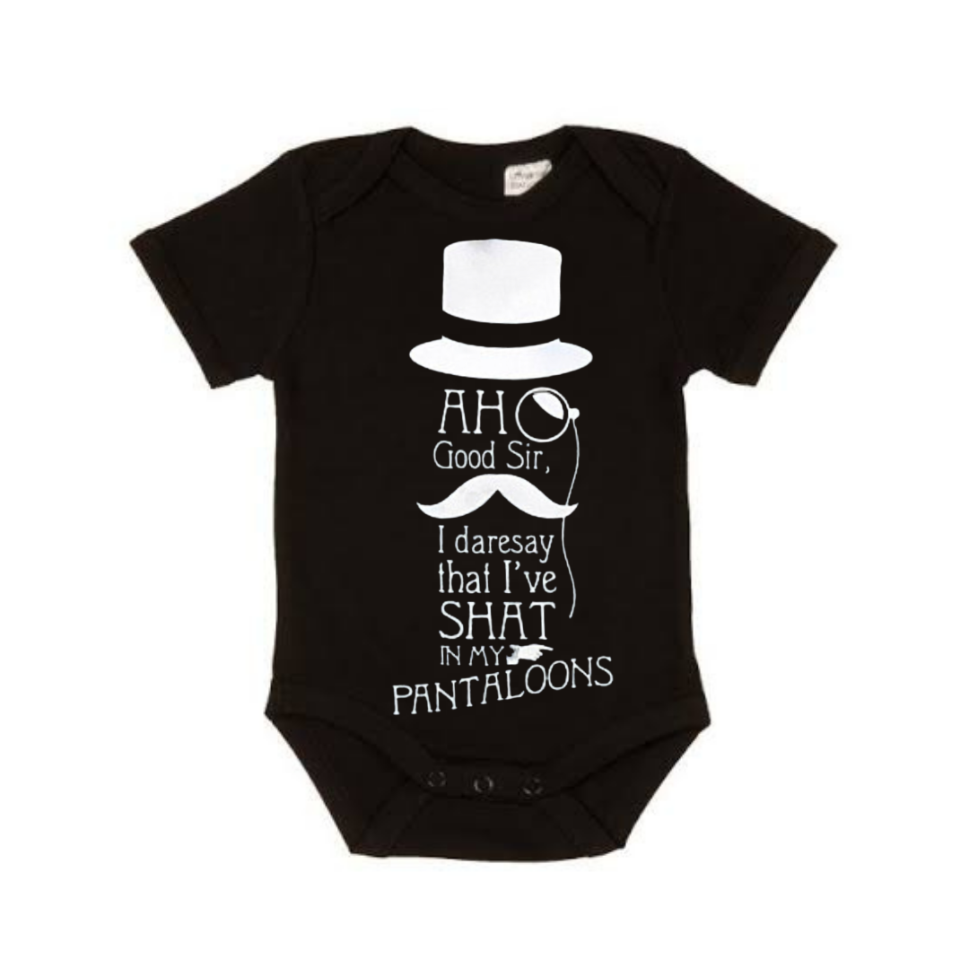 Shat My Pantaloons Baby Bodysuit - Black