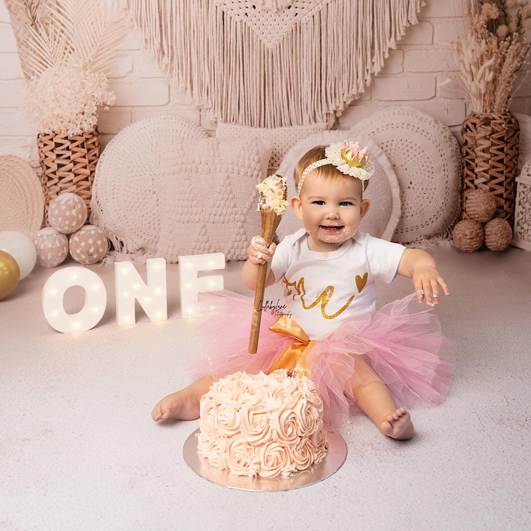 Golden Love First Birthday Outfit