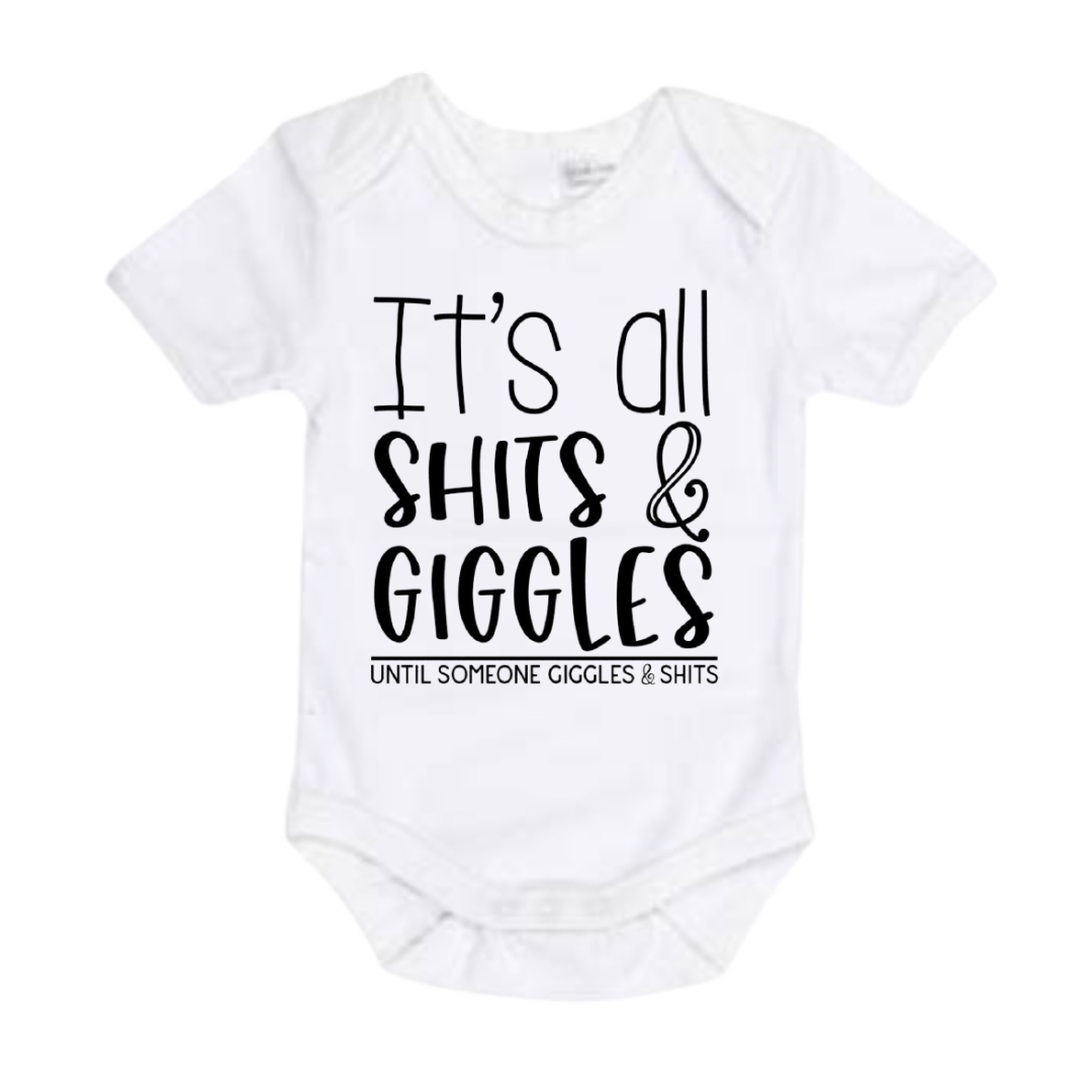 Sh*t & Giggles Bodysuit - White