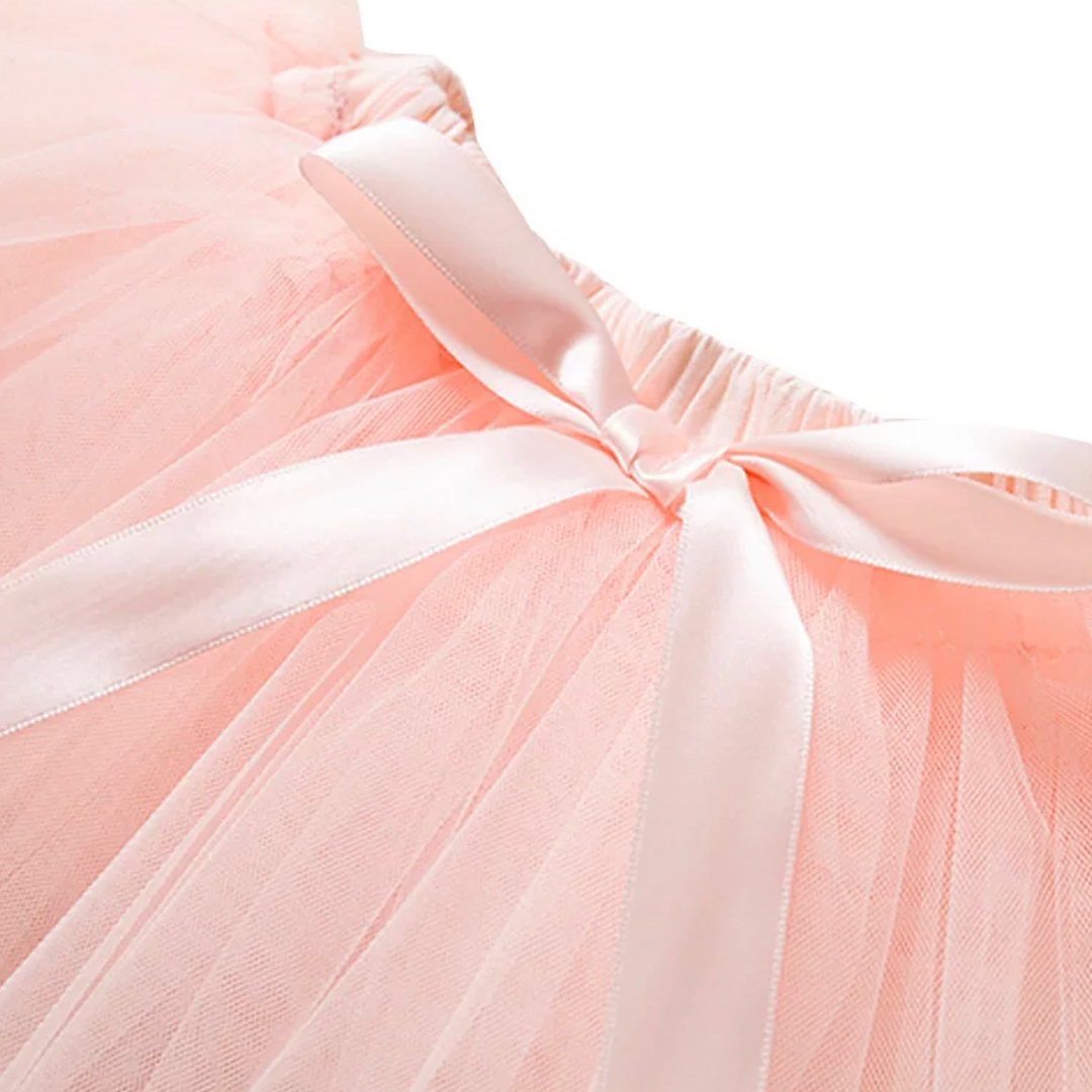 Peach Flower Birthday Dress