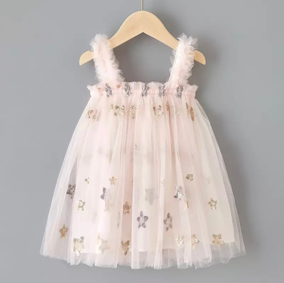 Tulle Star Dreams Dress in Soft Pink