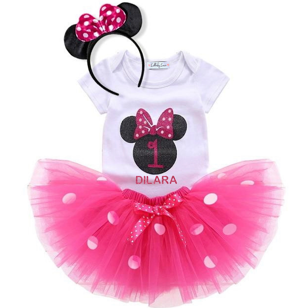 Minnie mouse birthday dress for 1 year old clearance