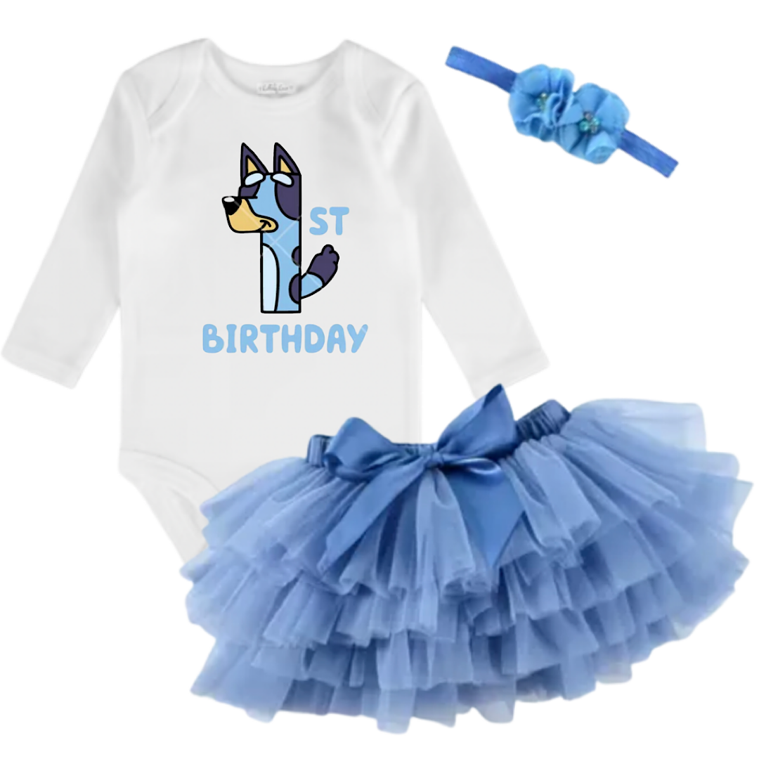 Bluey Inspired First Birthday Set - Lullaby Lane Designs