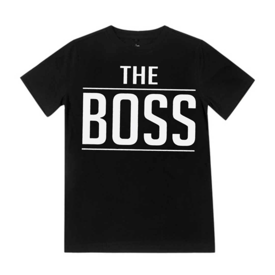 The Boss & The Real Boss - Matching Shirts - Black