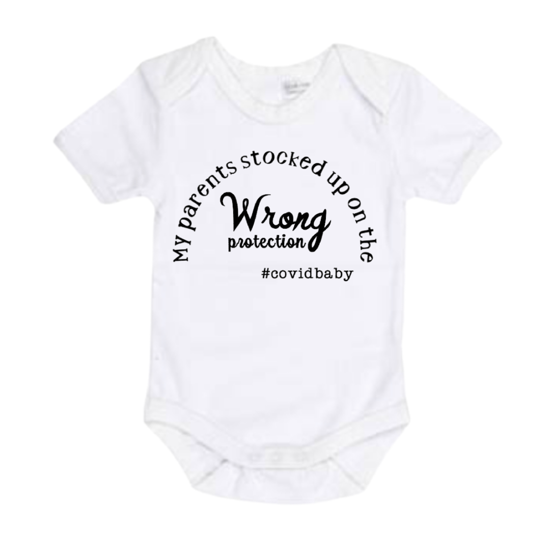 Covid Baby Bodysuit - White